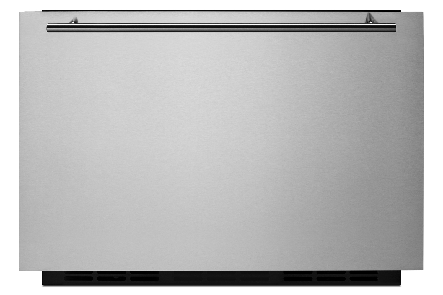 Single drawer all-refrigerator approved for residential and commercial use, built-in capable or freestanding, with digital thermostat, frost-free operation, and panel-ready stainless steel drawer with oversized front for use in 24
